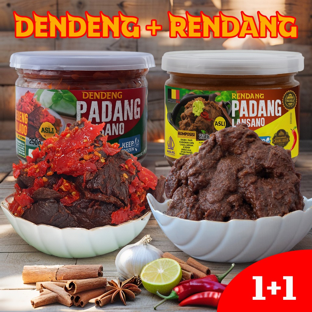 

Rendang & Dendeng Balado Khas Padang Premium/Rendang & Dendeng Padang Lansano 120r Siap Saji Halal
