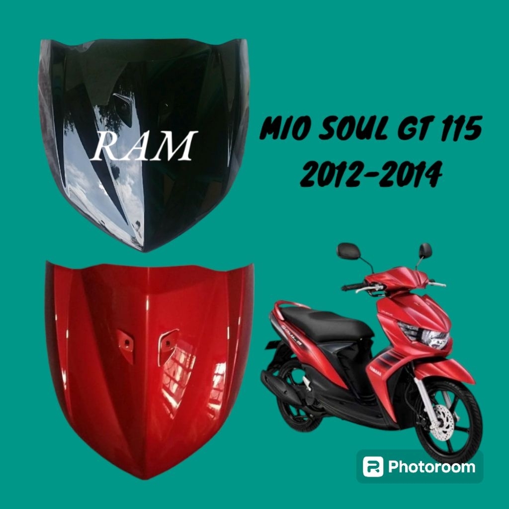 COVER BODY DEPAN TAMENG DEPAN MIO SOUL GT 115 2012 2013 2014 HITAM MAROON TENSHI