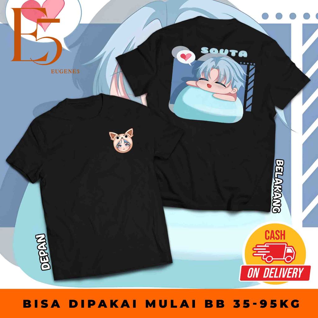 KAOS SABLON PREMIUM SOL.4CE CHIBI SOUTA VTUBER TSHIRT DISTRO UNISEX SOL.4CE ANIME VTUBER