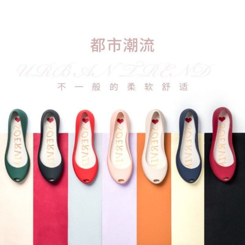 Sepatu Flat shoes Jelly Soervimy