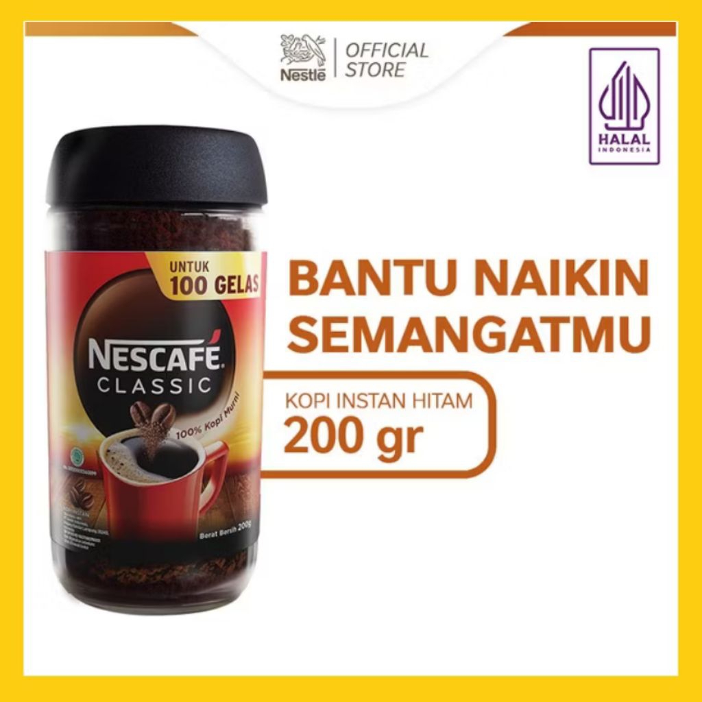 

NESCAFE CLASSIC KOPI HITAM INSTANT JAR