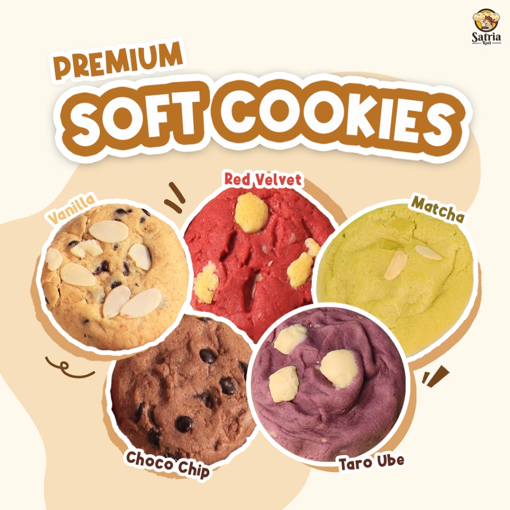 

[SATRIA ROTI] Premium Soft Cookies / Baked Soft Cookies (Min Beli 3 pcs)