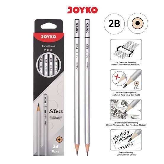 

Joyko Pensil 2B P - 8141 Silver | @1pcs