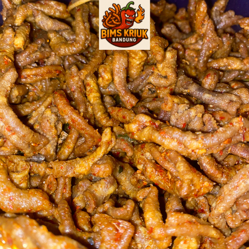 

Usus Ayam Krispy Pedas 1 KG - Bims Kriuk Bandung crispy Snacks Food Keripik