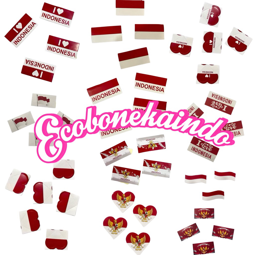 

Sticker bendera merah putih per pcs sticker 17 agustus DIRGAHAYU RI sticker indonesia sticker pipi indonesia ecobonekaindo
