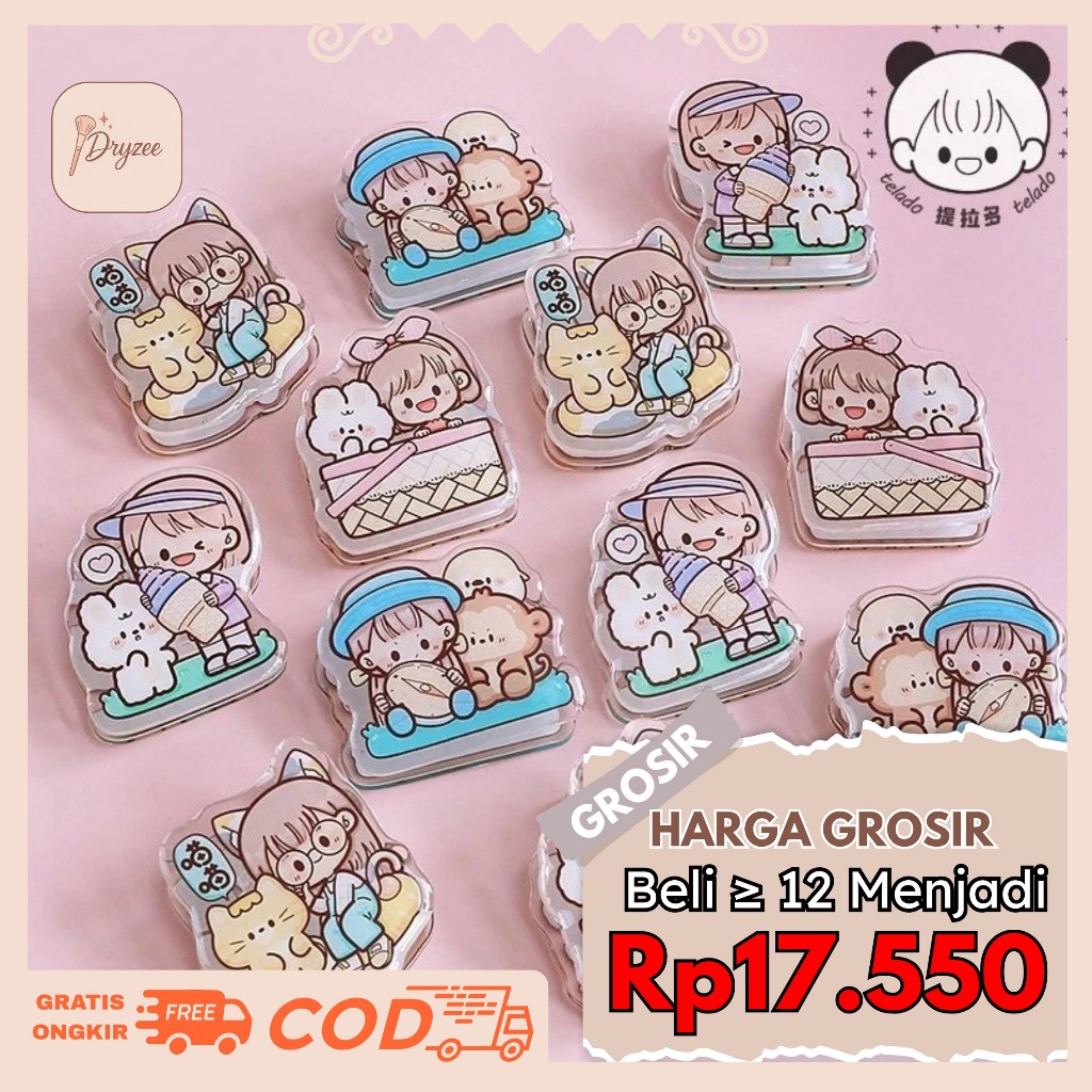 

Klip Kertas Buku Jepitan Buku Aklirik Motif Dodojam Girl Premium Klip TLD84