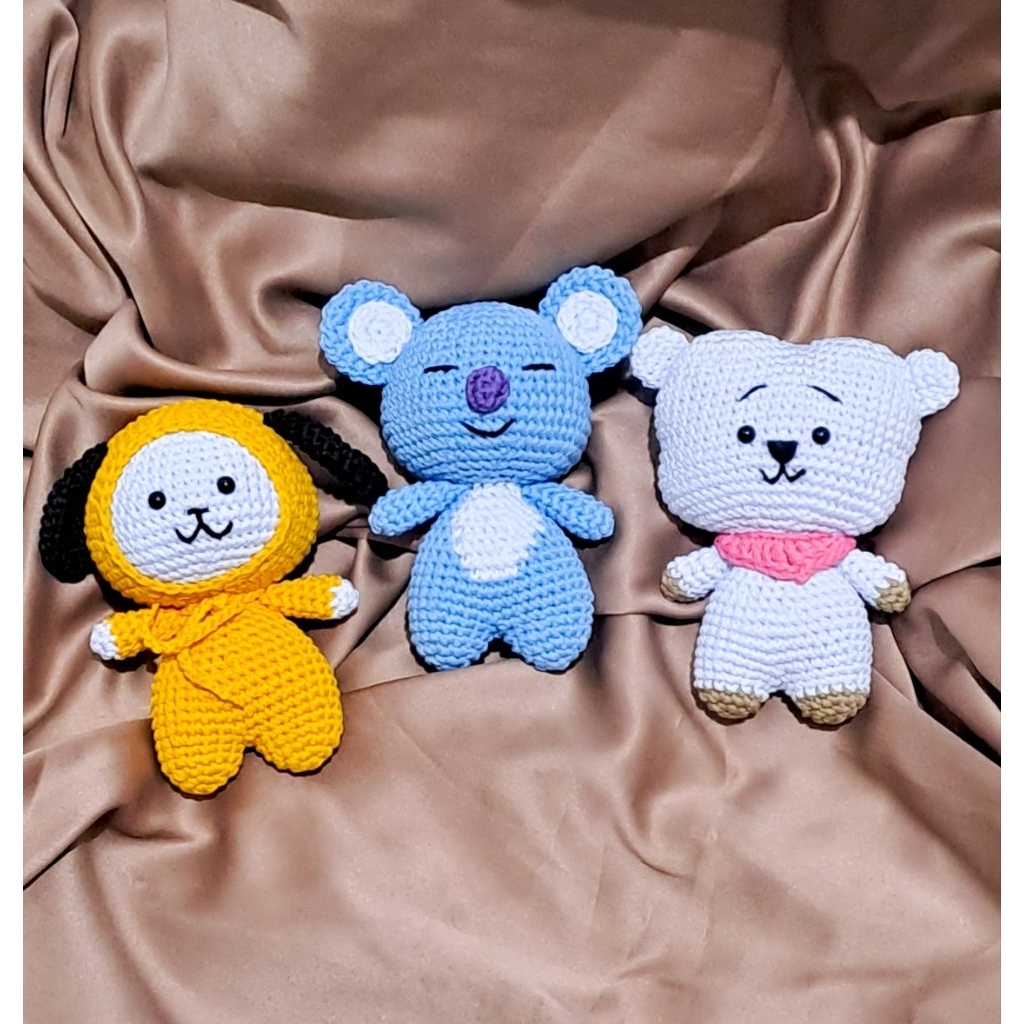 Gantungan tas | gantungan kunci lucu BT21 amigurumi| keychain bt21