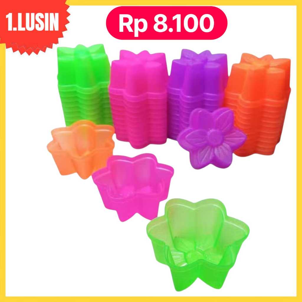 [ 1.LUSIN ] cetakan kue/cetakan puding/putu ayu bentuk bunga tulip
