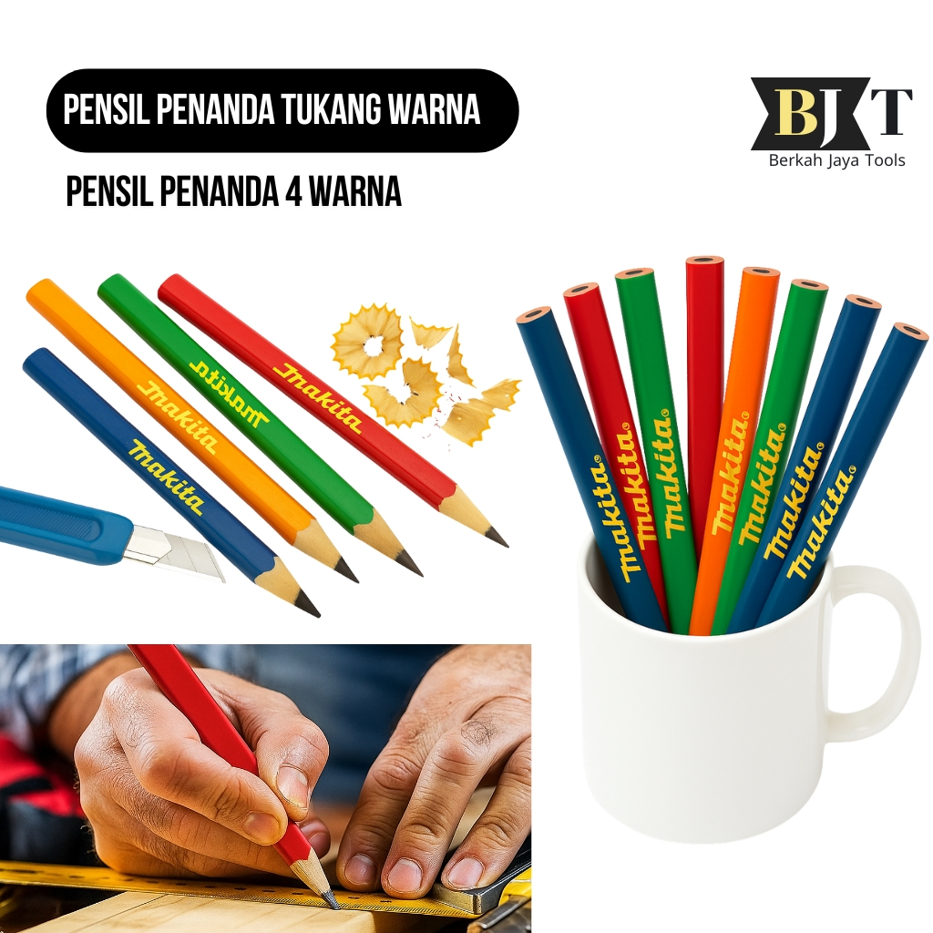 

Pensil Tukang Makita Bagus untuk Alat Tukang Kayu Pipih Proyek Arsitek Mebel Furniture
