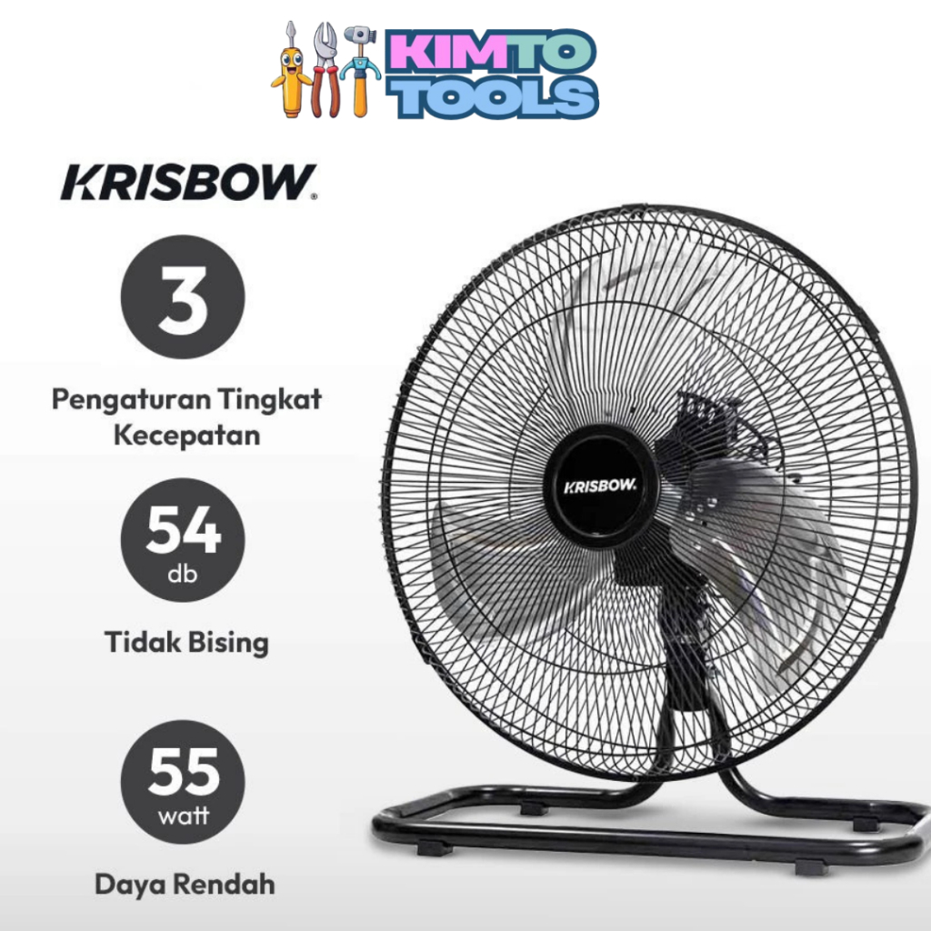 Krisbow 16 Inci Kipas Angin Industrial Fan 2 In 1 Bisa di Dinding 55W / Kipas Angin Krisbow