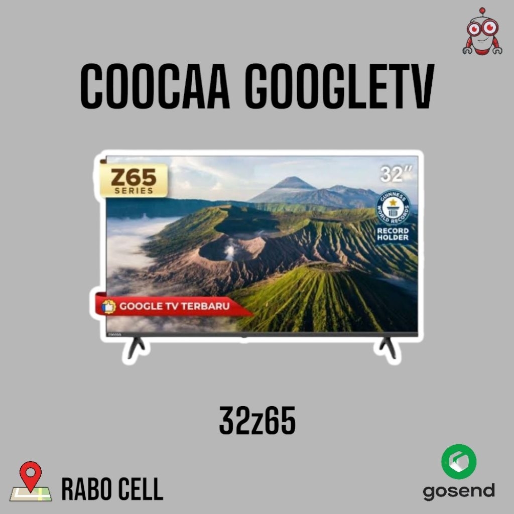 TV Coocaa 32" inch GoogleTV 32z65 digital youtube