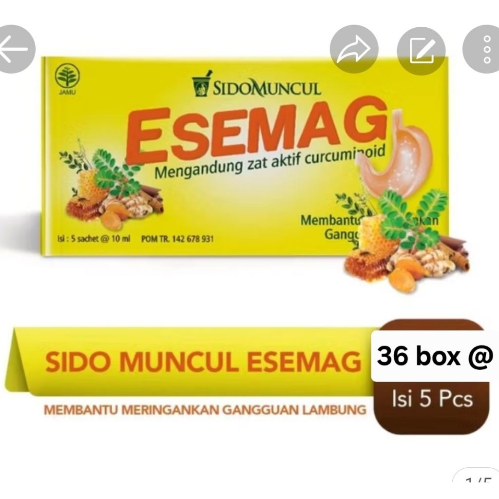 

ESEMAG CAIR 1 KARTON (36 KOTAK @5 SACHET)