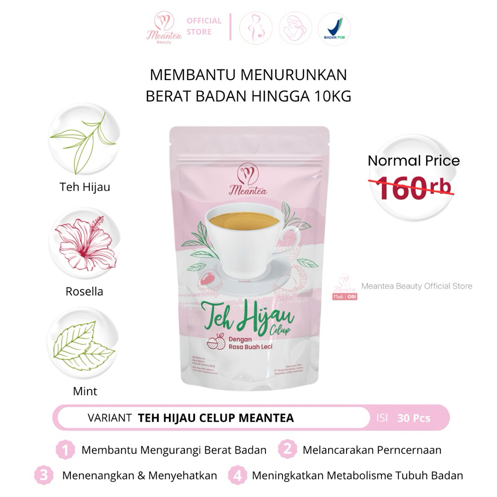 

Meantea Beauty - Teh Hijau Celup Meantea - Teh Hijau Alami Herbal Greentea