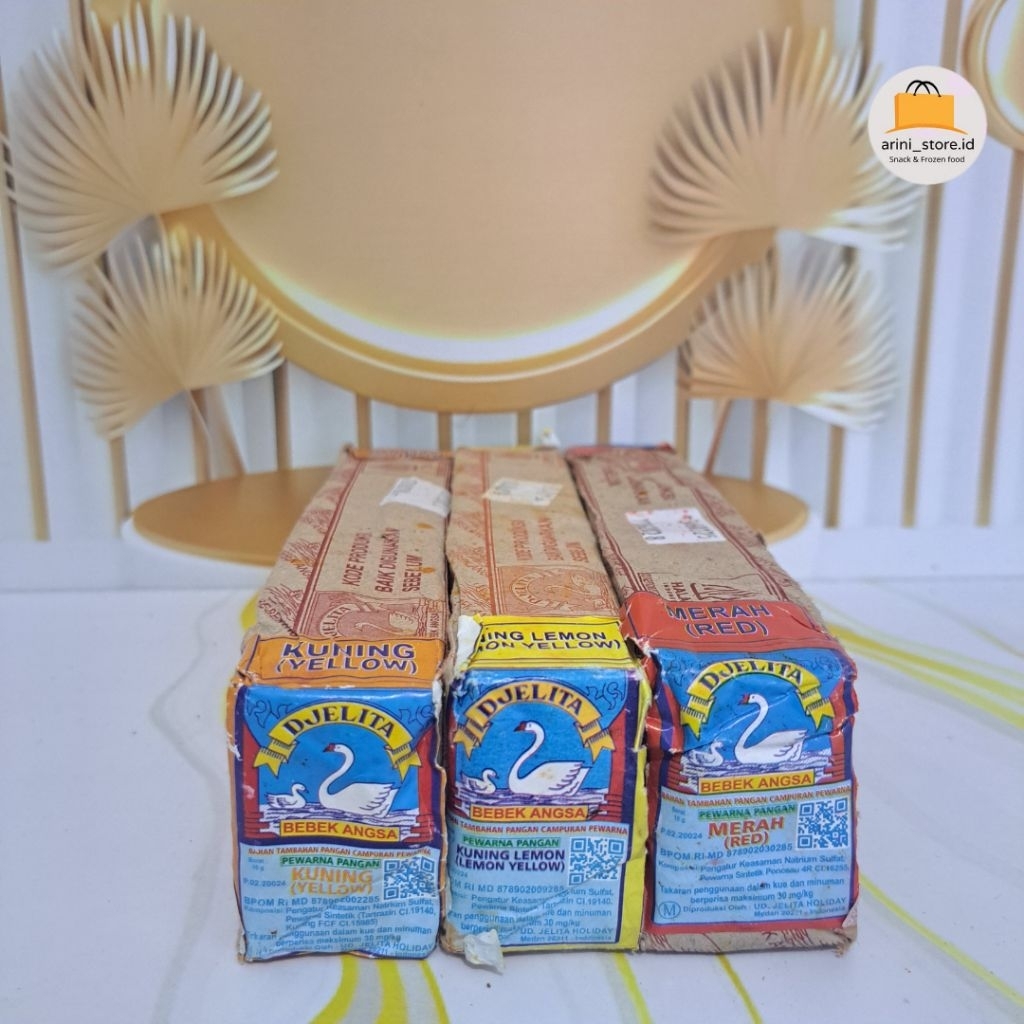 

(1PACK) GINCU BATANG CAP ANGSA / PEWARNA BUBUK DJELITA/ PEWARNA MAKANAN CAP BEBEK ANGSA