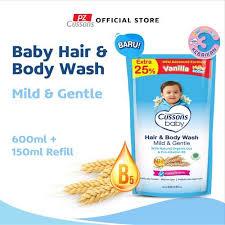 Cussons Baby Hair & Body Wash 600ml+150ml & 375ml