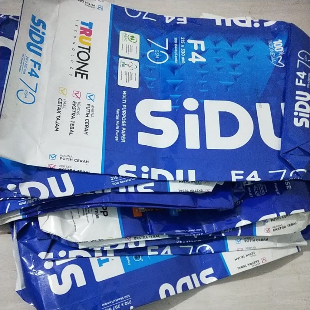 

Sidu sampul HVS bekas layak pakai A4 F4