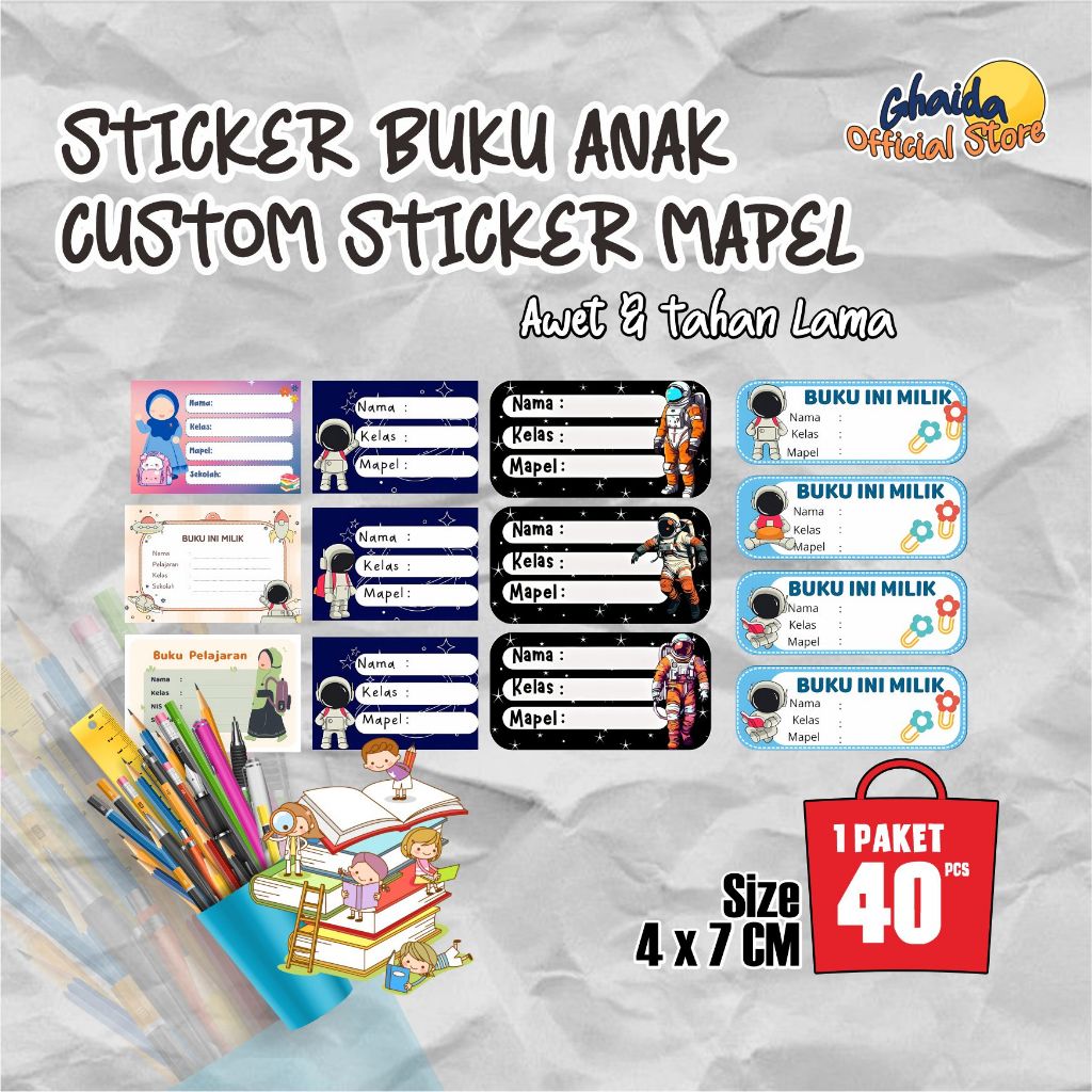 

STIKER NAMA BUKU MATA PELAJARAN | STIKER SEKOLAH | STIKER BUKU PELAJARAN l STIKER MAPEL ANAK l STIKER MATA PELAJARAN