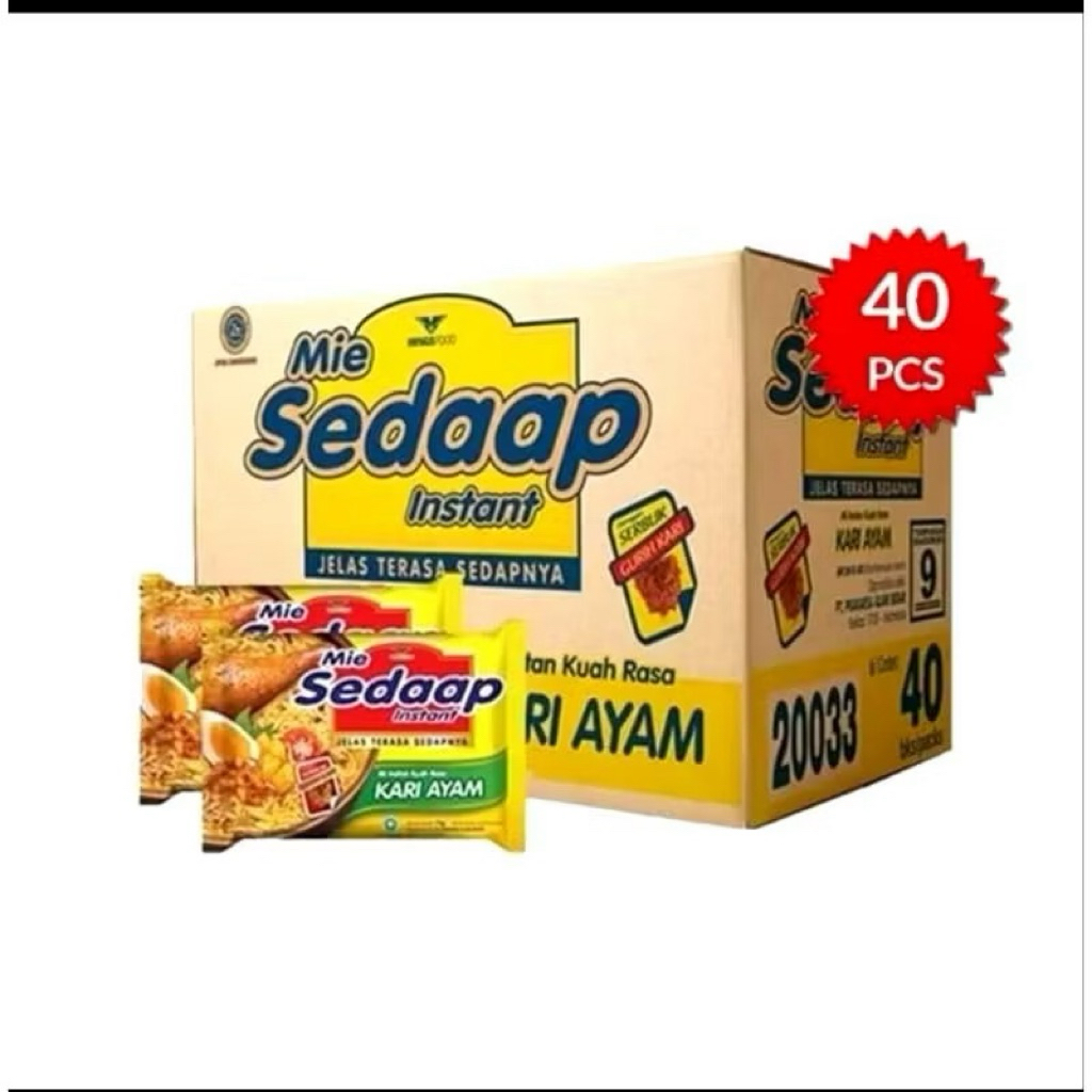 

1 Dus Isi 40 MIE SEDAAP KUAH KARI AYAM 72 Gram