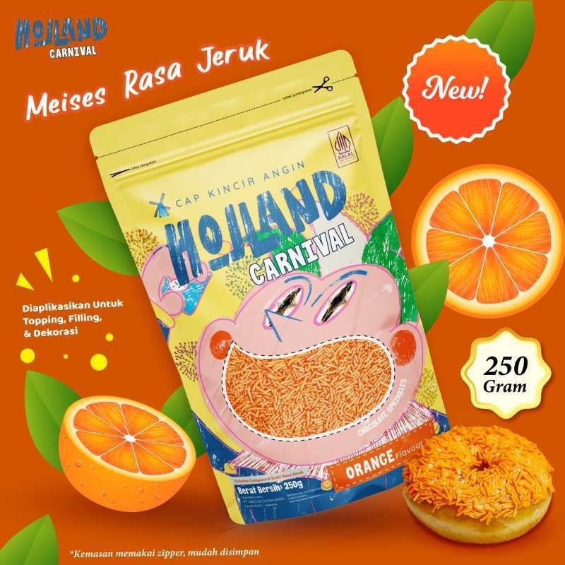 

[oddsolshop] pekanbaru/Holland Carnival Orange 250GR / Meses Rasa Jeruk