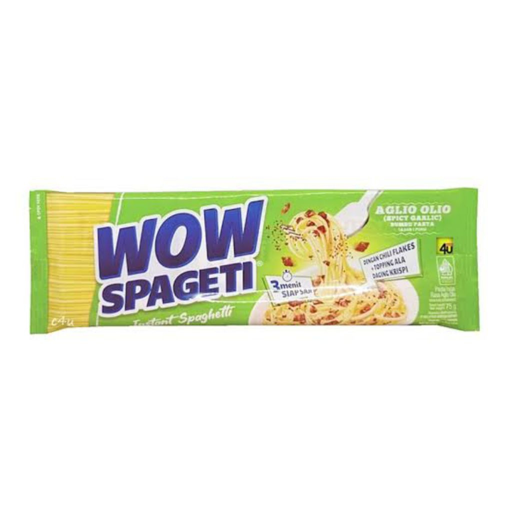 

Wow Spageti Instant Spaghetti Aglio Olio 75 gram