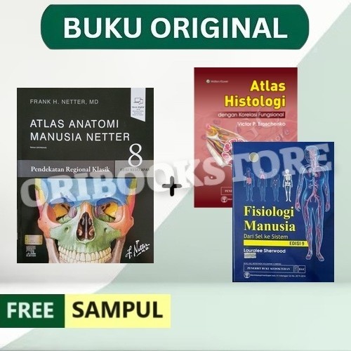 ORIGINAL PAKET BUKU NETTER ATLAS ANATOMI MANUSIA FISIOLOGI SHERWOOD HISTOLOGI DIFIORE