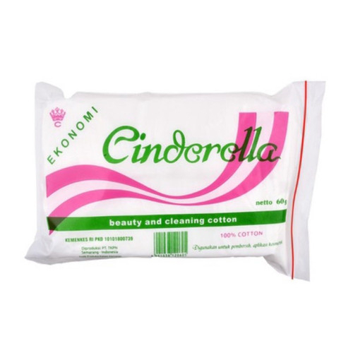 CINDERELLA KAPAS KECANTIKAN EKONOMI KEMASAN KLIP 60gr 80gr 100gr