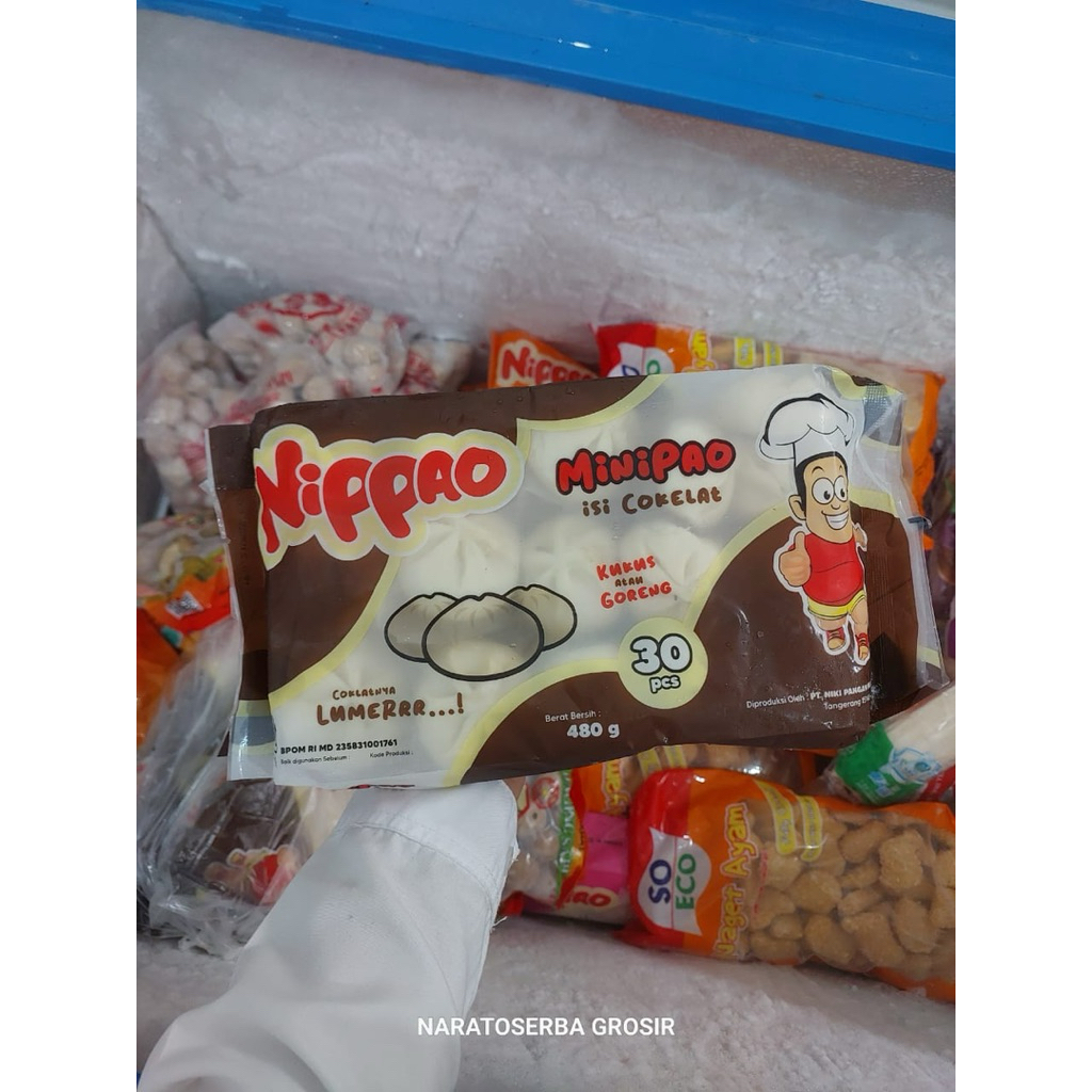 

NIPPAO Mini Bakpao Cokelat Strawberry Daging Ayam Isi 30pcs