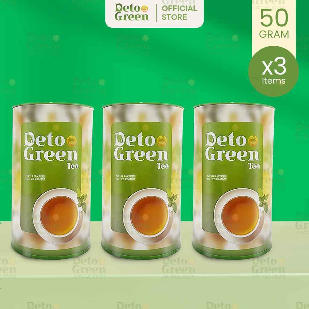 (PROMO) 3DETO GREEN TEH DETOX USUS - DETO GREEN SLIMMING TEA | TEH PELANGSING BADAN PELANCAR PENCERN
