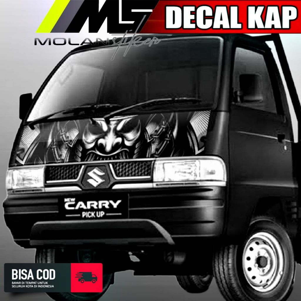 Decal Sticker Striping Variasi Kabin Depan Suzuki Carry Futura & Mitsubishi Colt T120SS Decal Kap/Ka