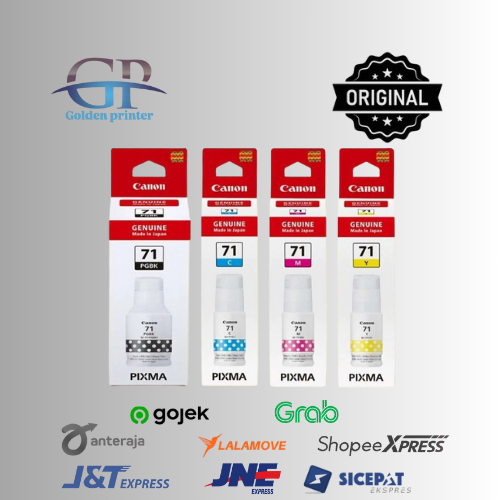 Tinta Canon Gi 71 Tipe Printer G1020 G2020 G2021 G3020 Tinta Printer Canon G2020 Original