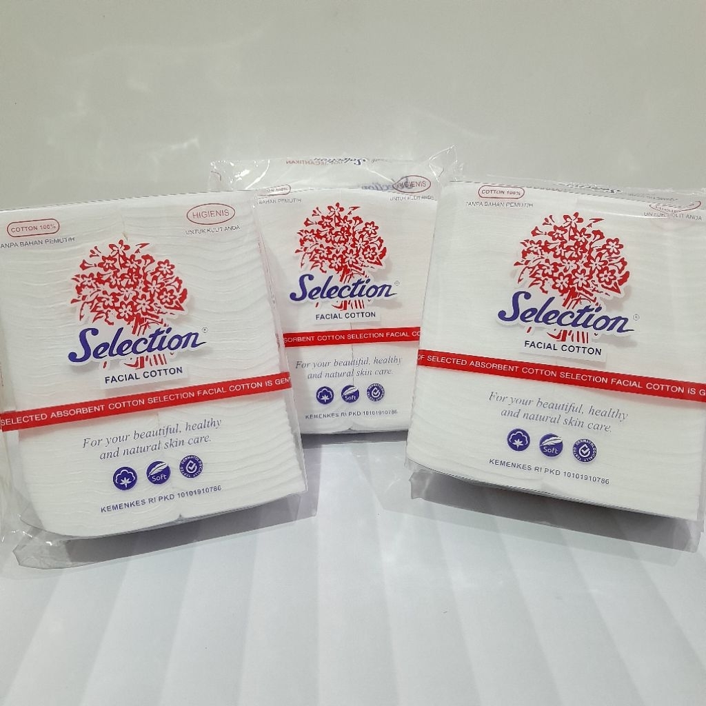 (12Pcs / 6Pcs) 1 Lusin Kapas Selection 35Gr / Kapas Wajah Selection