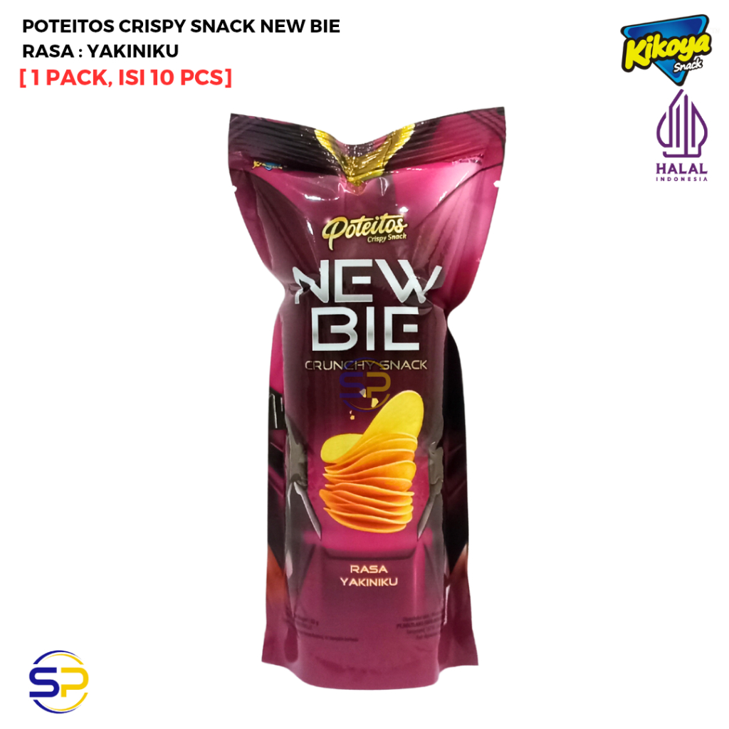 

KIKOYA SNACK Keripik Kentang Poteitos Crispy Snack New Bie [1 Pack, isi 10 Pcs]