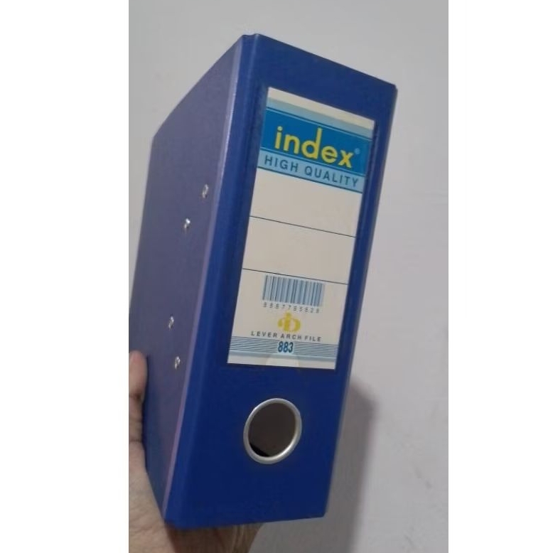 

ordner index ukuran kwetansi 1/2 folio 883 warna biru