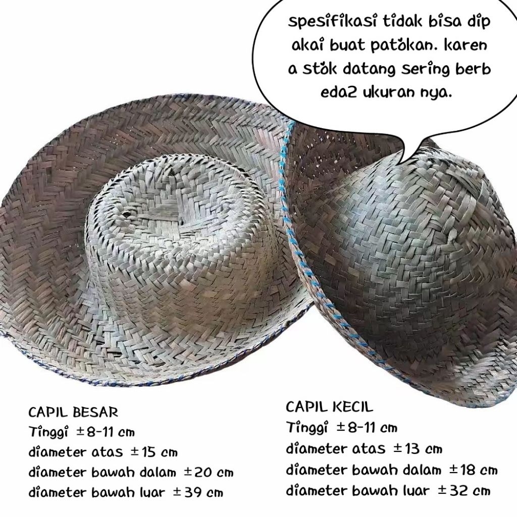 CAPING TOPI ANYAMAN NELAYAN CAPING PETANI - CAPIL - grosir nelayan