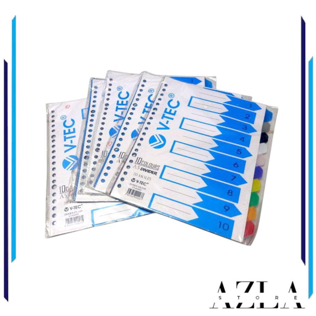 

Pembatas Kertas / Divider Loose Leaf 10 Warna V-TEC