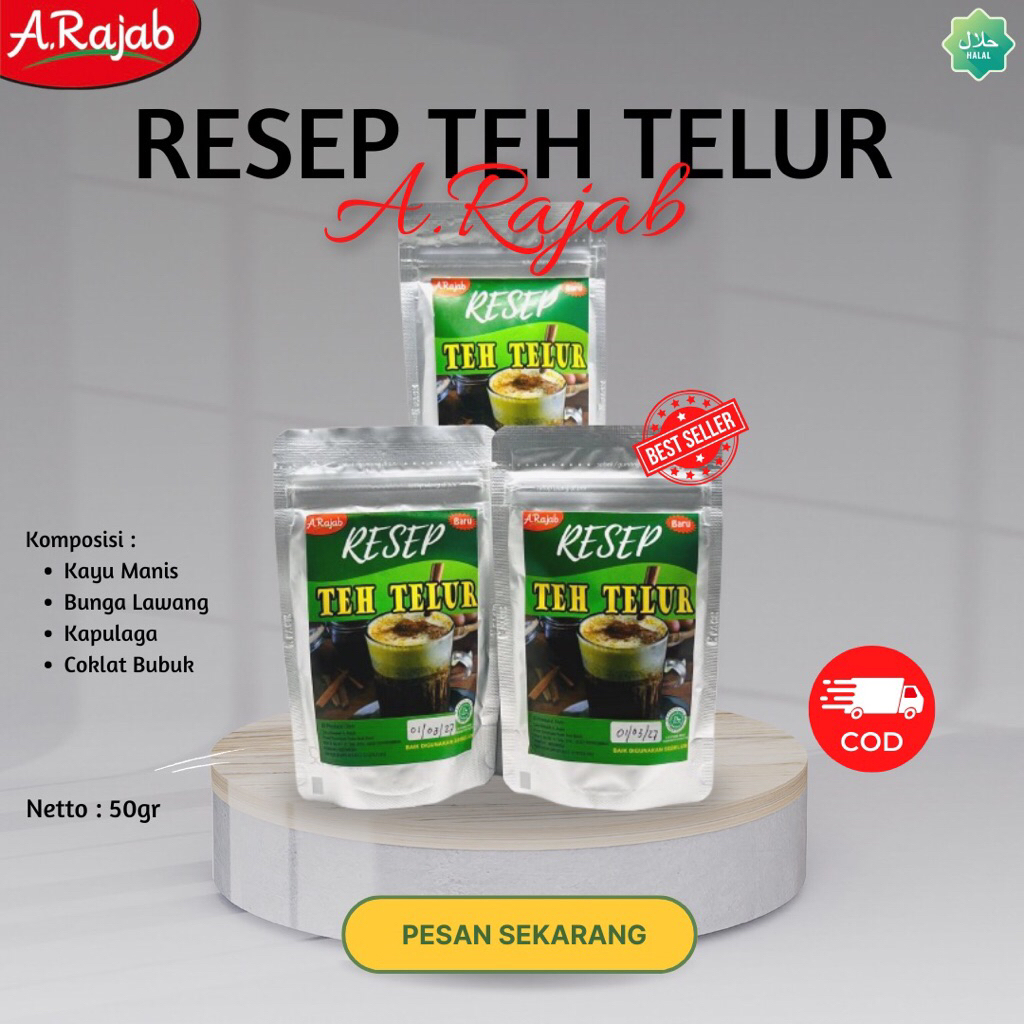 

RESEP TEH TELUR ( TEH TALUAH ) A.RAJAB 50gram