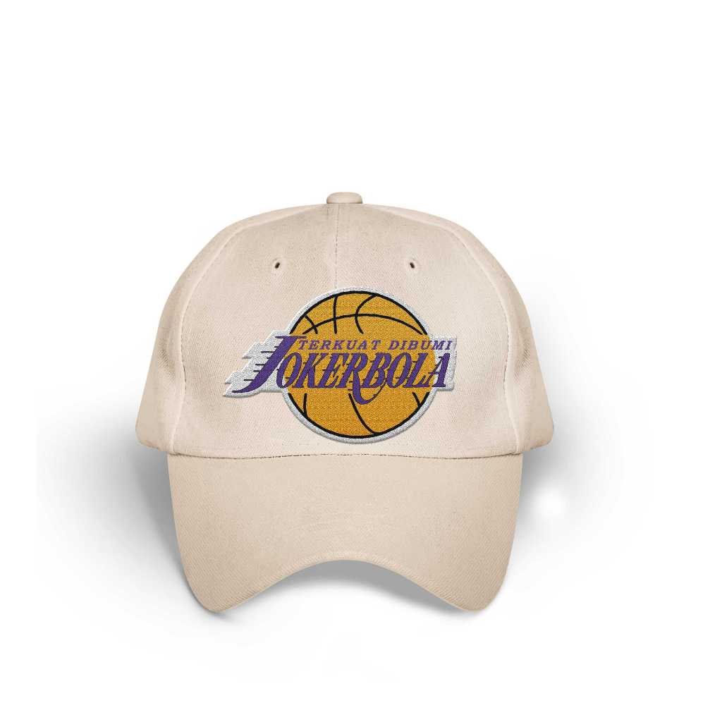Topi Lakers Bordir Basketball Pria Wanita Outdoor Fashion / Jokerbola Bordir