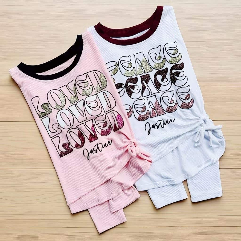 kaos justice anak perempuan tangan panjang