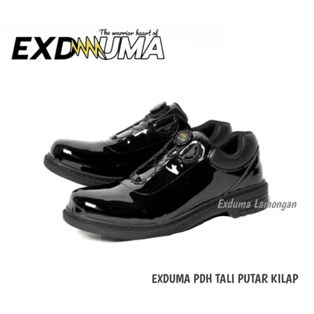 SEPATU PDH EXDUMA KILAP POTENZIO/SEPATU PDH TALI PUTAR/SEPATU DINAS HARIAN KILAP