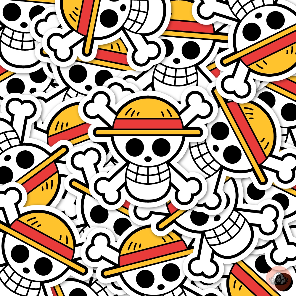

Straw Hat Jolly Roger Sticker | Stiker One Piece Berbahan Vinyl