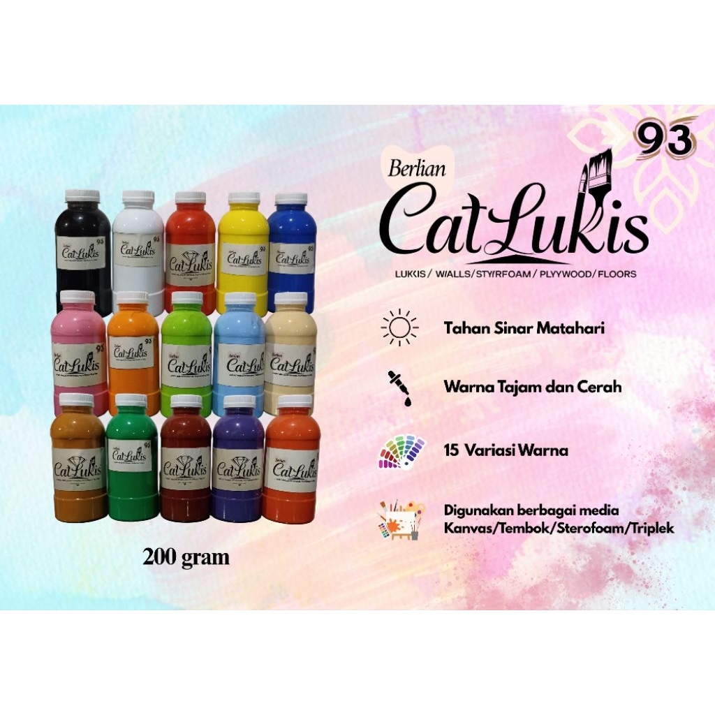 

Cat Lukis Waterbased Mural / Kanvas / Sterofoam / Serbaguna 200 gr