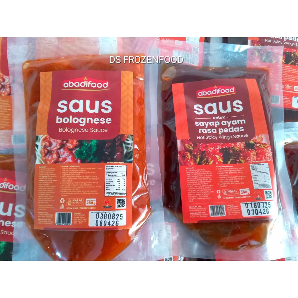 

Abadifood Sauce bolognese Saus hot spicy wings 250gr
