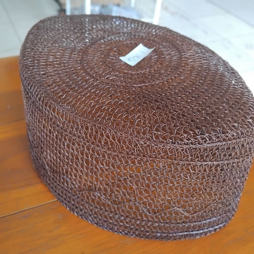 peci/kopiah akar jangang motif gelombang