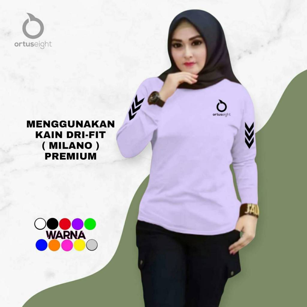 BAJU OLAHRAGA WANITA LENGAN PANJANG BAJU SENAM VOLI AEROBIC YOGA DLL
