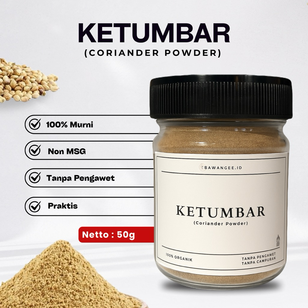 

Ketumbar Bubuk - Coriander Powder, Bumbu Rempah Asli Organik Murni 50gr