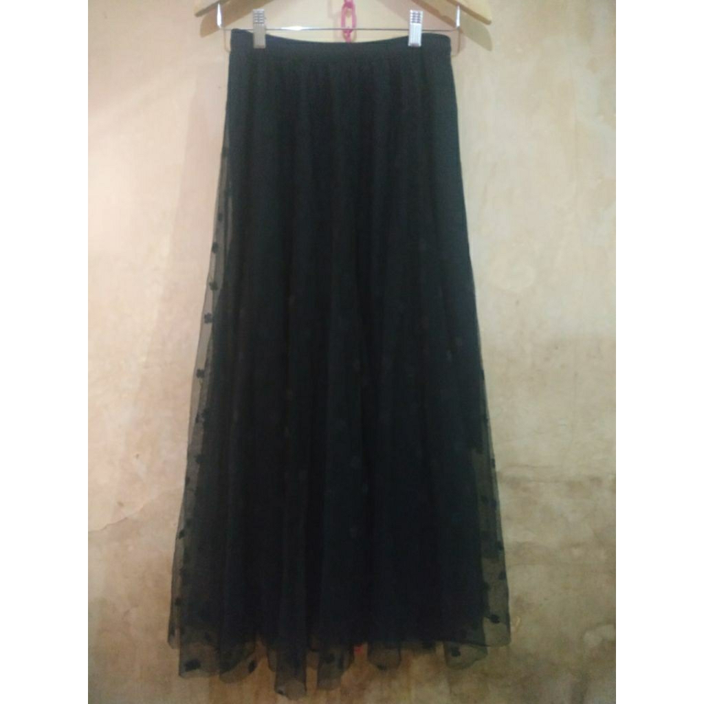 BACA DESKRIPSI - Rok Tutu Bordir Motif Timbul Rok Tutu 3 Layer Rok Kondangan