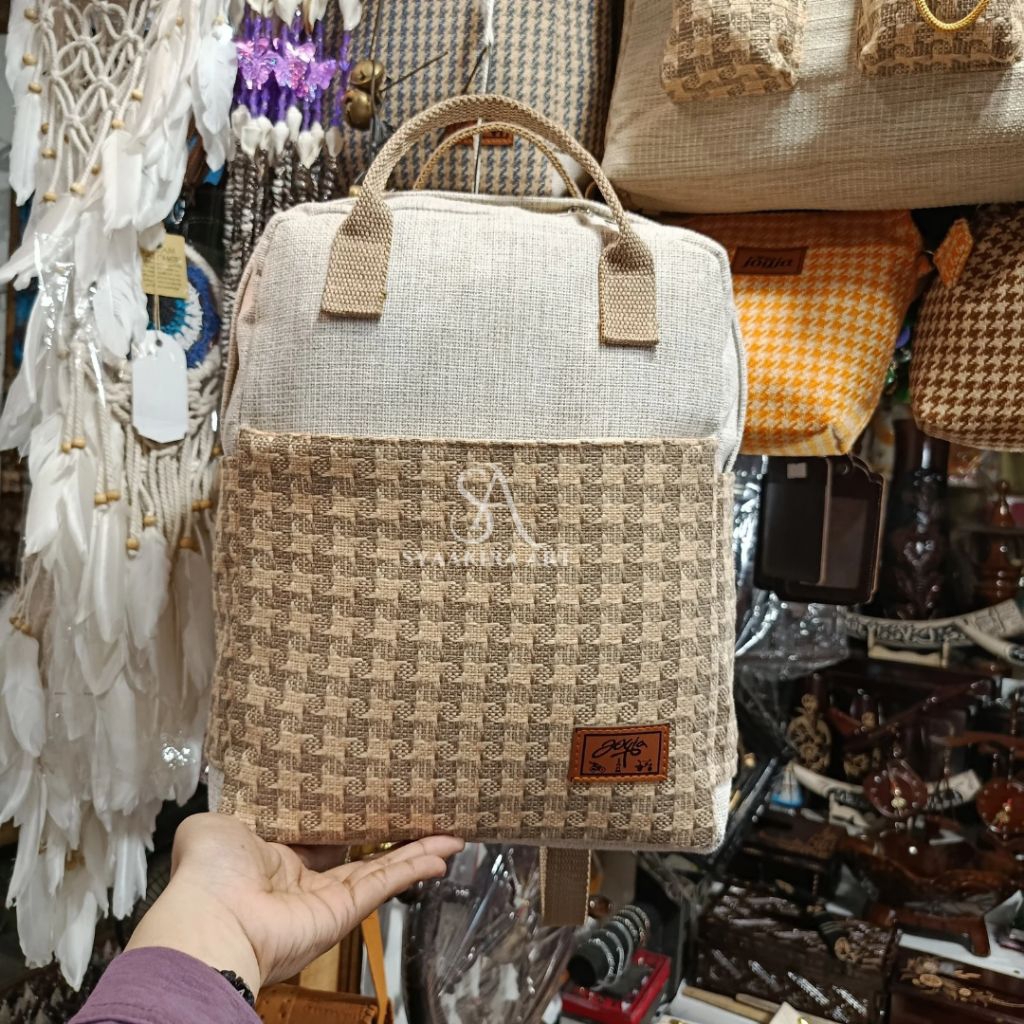 TERMURAH syaakira.art Tas Ransel Sekolah Jinjing premium besar SOUVENIR DAN OLEH-OLEH KHAS JOGJA