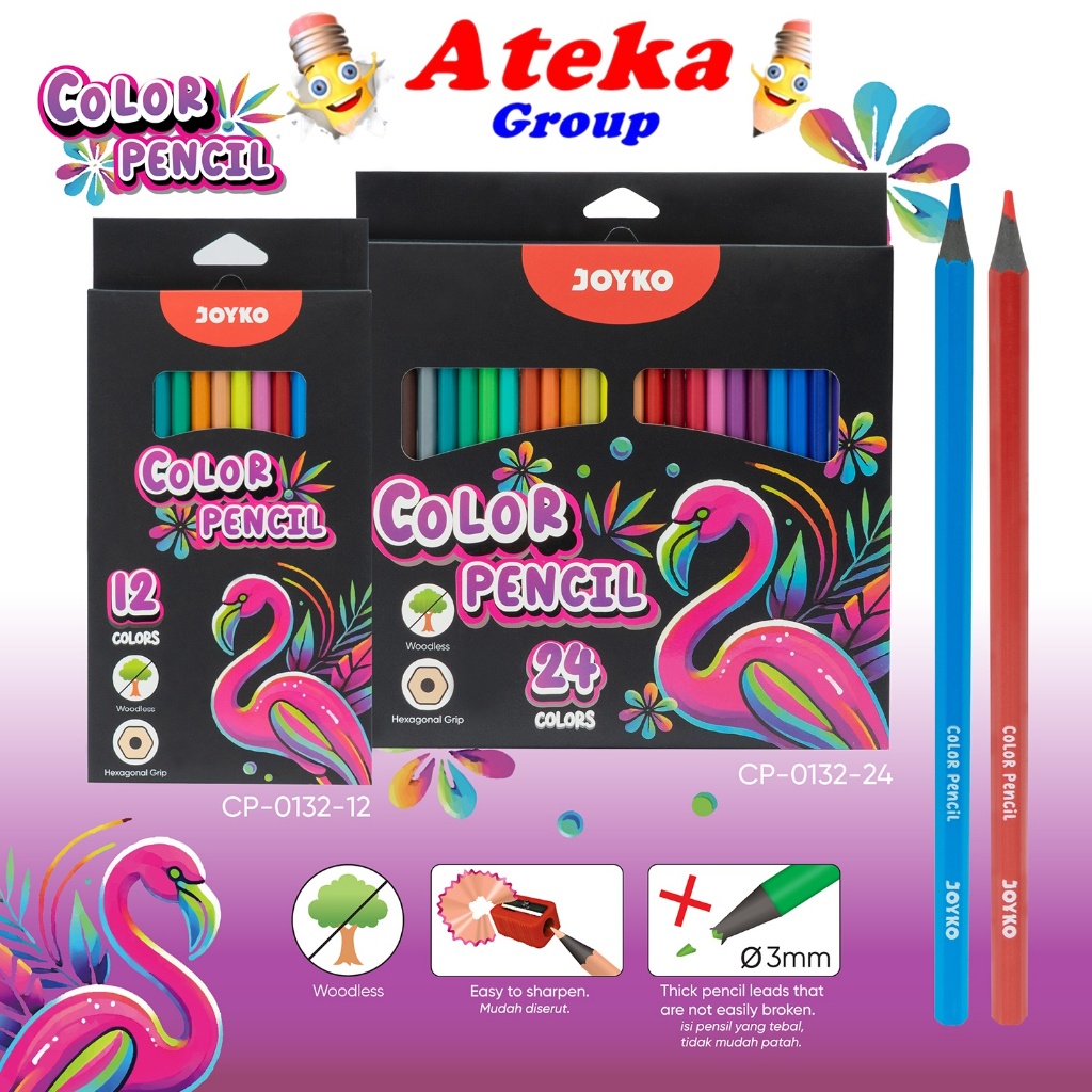 

[1 PCS] JOYKO PENSIL WARNA CP-0133-12 CP-0133-24