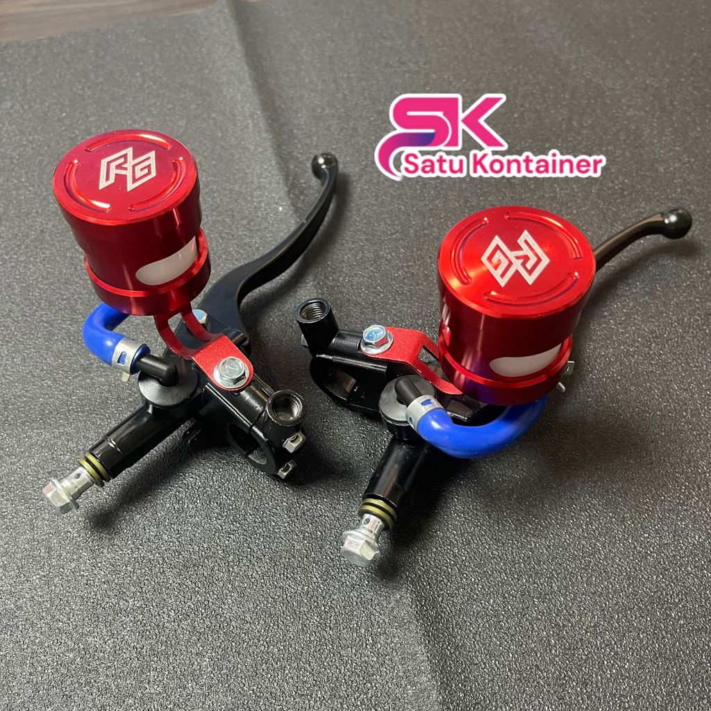 MERAH 2 TABUNG MINYAK REM BIG SET BRAKET TABUNG /Tabung Minyak Rem NMAX PCX AEROX DLL