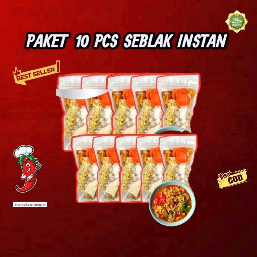 

PAKET 10 PCS MIE SEBLAK INSTAN KUAH PEDAS